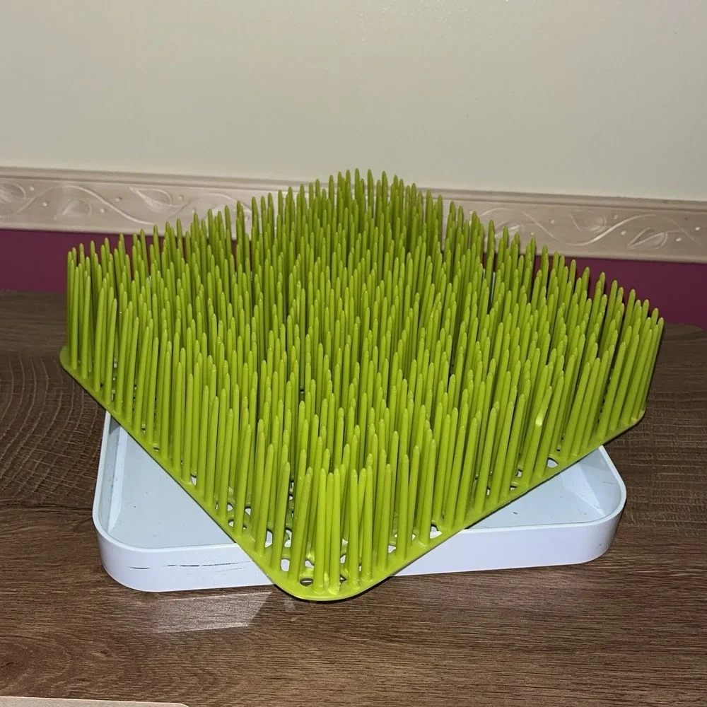 Boon Lawn Grass Countertop Drying Rack Baby Bottles, Dishes,‎ Utensils, More EUC